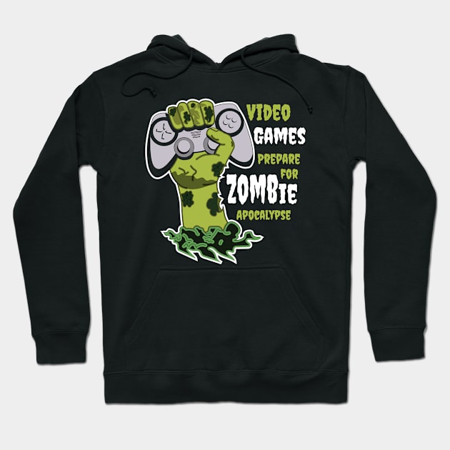 Video games prepare for Zombie Apocalypse Hoodie by HBfunshirts